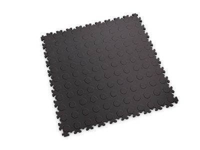 PVC dlažba Mosolut Machine Industrial ECO, dezén mince, barva šedá