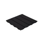 Módní plastová dlažba Mosolut Hestra Woodlook v imitaci černého dřeva - zámkový systém