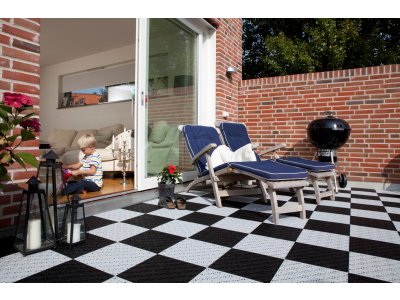 Plastová dlažba Mosolut Hestra Klasik  - černá