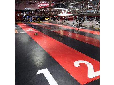 PVC dlažba Mosolut Machine Industrial, 7 mm, mince, Červená