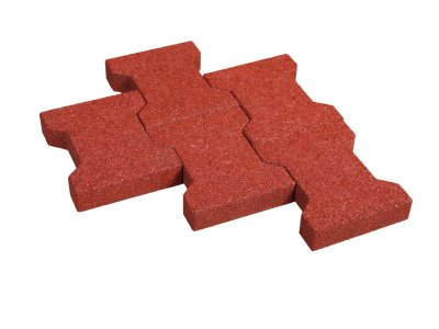 pryžová zámková dlažba Mosolut RUBBER H-profil - červená