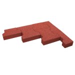 pryžová zámková dlažba Mosolut RUBBER H-profil - červená