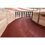 pryžová zámková dlažba Mosolut RUBBER H-profil - červená