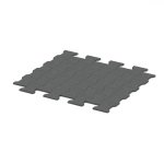 RUBBER Deska velká tmavě šedá zámková, různá výška - 1120x1000x15