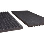 Mosolut RUBBER Stájová deska vajíčková - černá, v. 55 mm, rastr 23 mm