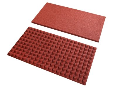 Mosolut RUBBER Stájová deska vajíčková - červená, v. 55 mm, rastr 23 mm