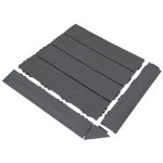 Plastová dlažba Mosolut Hestra Woodlook šedá - spojení dlažby s nájezdy a rohem