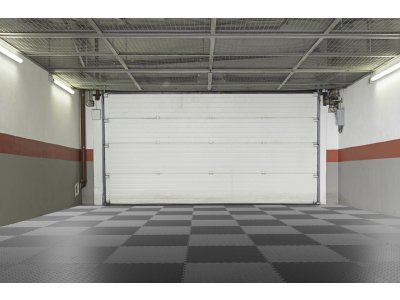 PVC dlažba Mosolut Machine Industrial, 7mm, Diamant, Šedá šachovnice