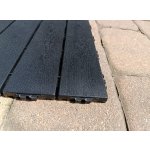 Módní plastová dlažba Mosolut Hestra Woodlook černá - detail zámku