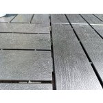 Módní plastová dlažba Mosolut Hestra Woodlook černá - detail za denního světla