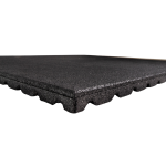 pryžové rohože Mosolut Rubber Antishock, indoor, černá - podlahové desky do fitness