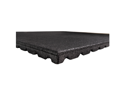 pryžové rohože Mosolut Rubber Antishock, indoor, černá - podlahové desky do fitness