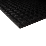 pryžové rohože Mosolut Rubber Antishock, indoor, černá - podlahové desky do fitness