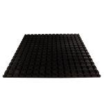 pryžové rohože Mosolut Rubber Antishock, indoor, černá - podlahové desky do fitness