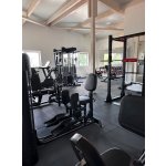 Mosolut Fitness deska, pryžová rohož, čtverec, černá