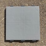 Venkovní dlažba Mosolut Event, plná, šedá, na venkovním světle