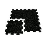 Mosolut Fitness Puzzle Non-visible 50 x 50 cm, černá s 10% zeleným vsypem EPDM - různé tloušťky - 10 mm