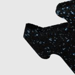 pryžová deska Fitness puzzle non-visible s modrým EPDM - detail