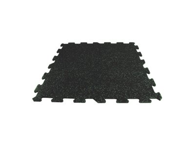 pryžová podlaha Mosolut Fitness puzzle non-visible se zeleným vsypem EPDM