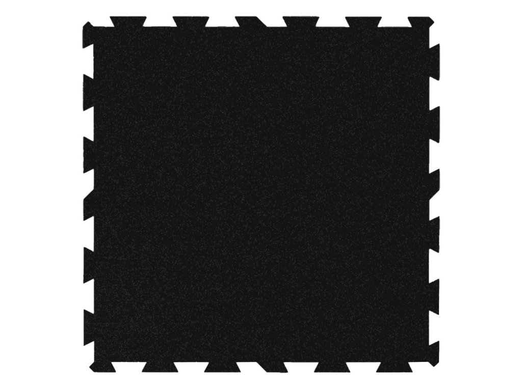 puzzle pryžová deska fitness standard do posilovny - černá