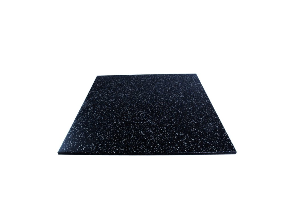 mosolut fitness dvouvrstvá pryžová deska do posiloven s modrým vsypem EPDM