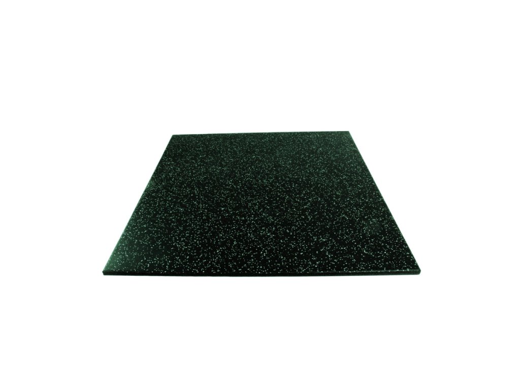 pryžová dvouvrstvá fitness deska se zeleným vsypem EPDM do posiloven