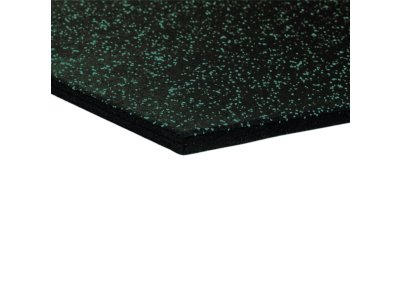 pryžová dvouvrstvá fitness deska se zeleným vsypem EPDM do posiloven