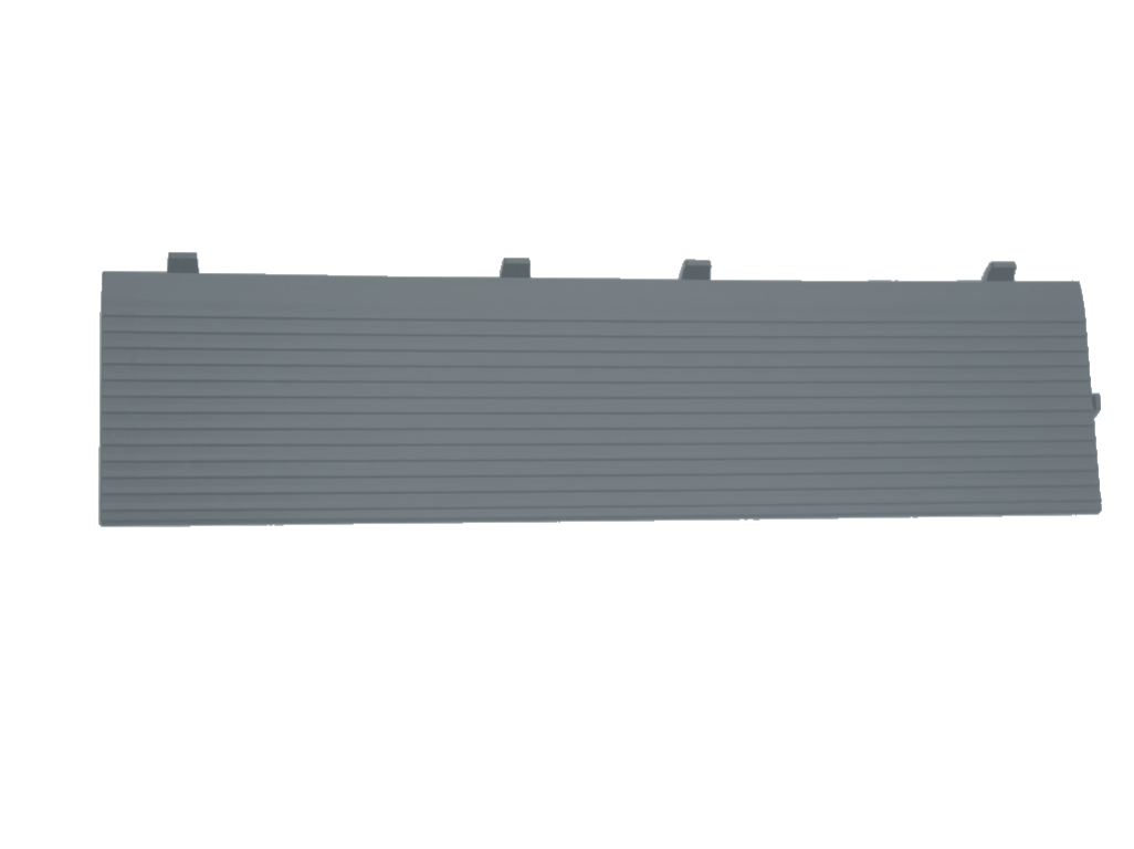 Plastový nájezd k dlažbě Mosolut Event, šedý