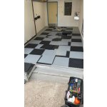 PVC dlažba Machin Industrial, hladká, šedá a černá