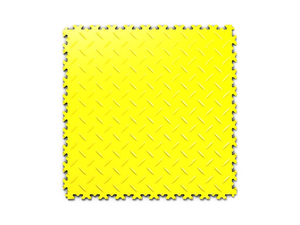 PVC dlažba Mosolut Machine Industrial+, diamant, žlutá