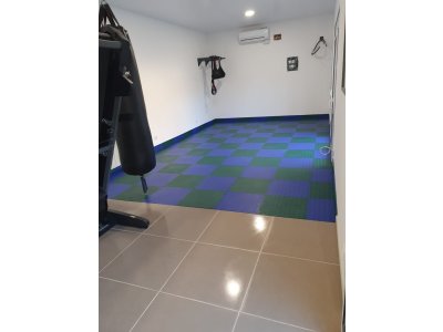 PVC dlažba Mosolut Machine Industrial+, mince, modrá