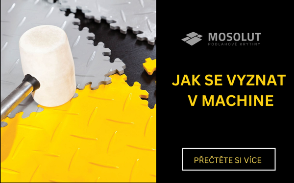 PVC dlažba Mosolut Machine: Typy, formáty, rozdíly